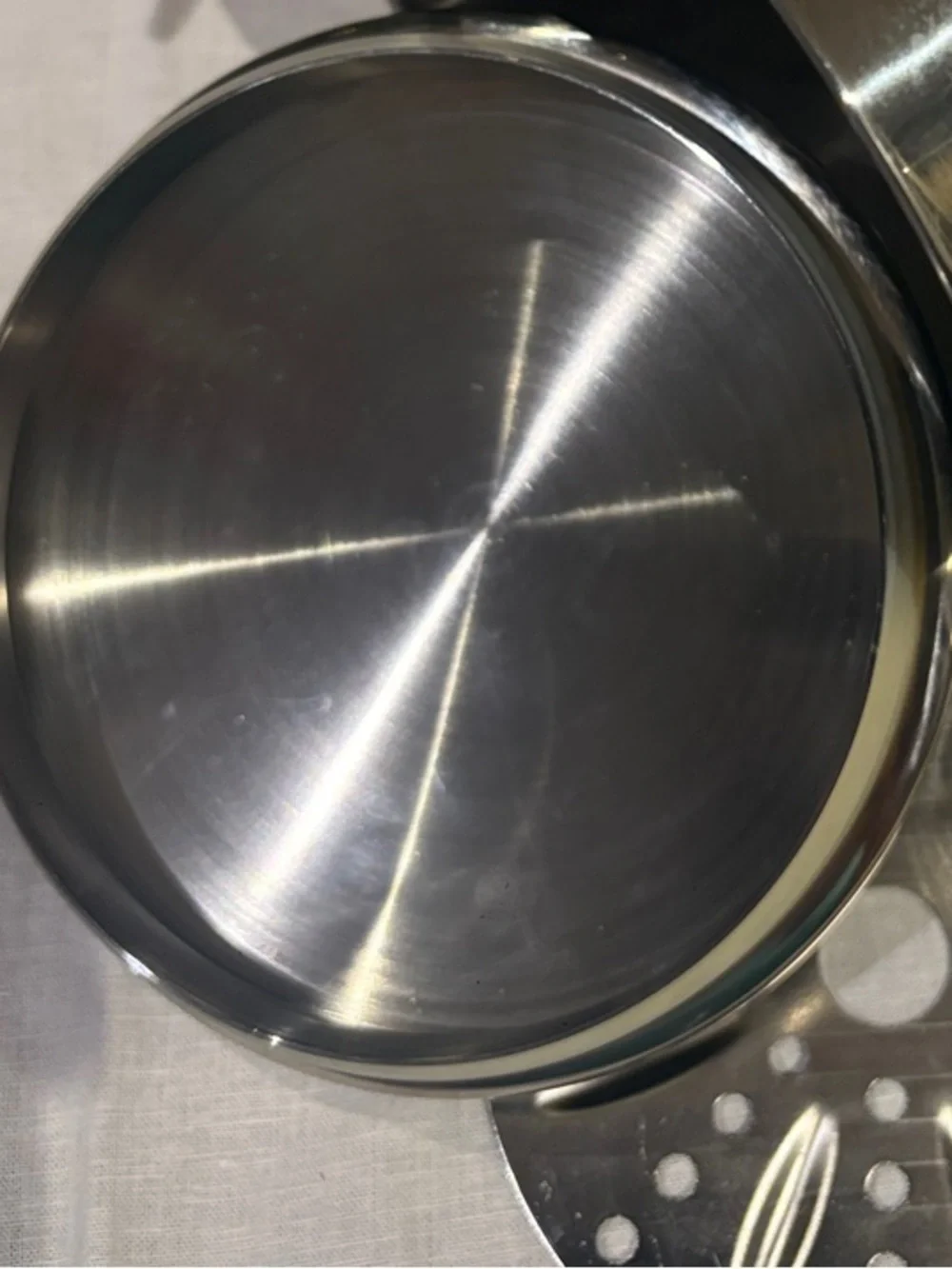 Williams Sonoma Polished Stainless Steel Ice Bucket with Lid, Silver 6.75” tall